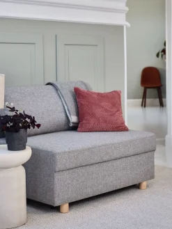 Best OLSTRUPSofá cama OLSTRUP 1,5 plazas tela gris Sofás Cama|Sofás Cama
