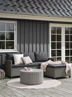 Sale ONDRUPSofá de exterior con chaise longue ONDRUP 3 plazas gris Muebles De Jardín