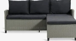Sale ONDRUPSofá de exterior con chaise longue ONDRUP 3 plazas gris Muebles De Jardín