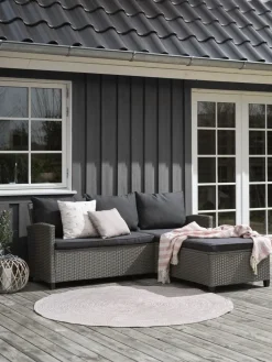 Sale ONDRUPSofá de exterior con chaise longue ONDRUP 3 plazas gris Muebles De Jardín