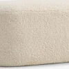 Outlet OREBOPuf OREBO 84x45 felpa blanco crudo Pufs|Pufs