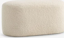 Outlet OREBOPuf OREBO 84x45 felpa blanco crudo Pufs|Pufs