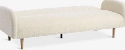 Outlet PARADISSofá cama PARADIS felpa blanco crudo/color roble Sofás Cama|Sofás Cama