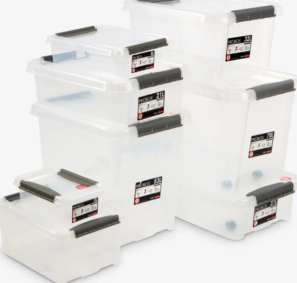 Sale PROBOXCaja PROBOX 3L con tapa transparente Todas Las Cestas|Almacenaje De Plástico