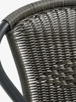 Discount RADSTRUP + GRENAAMesa RADSTRUP Ø60 negro + 2 sillas GRENAA gris Conjuntos Mesa Y Sillas De Jardín