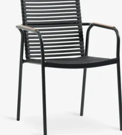 Discount RANGSTRUP + NABEMesa RANGSTRUP Ø130 natural/negro + 4 sillas NABE negro Conjuntos Mesa Y Sillas De Jardín