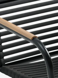 Discount RANGSTRUP + NABEMesa RANGSTRUP Ø130 natural/negro + 4 sillas NABE negro Conjuntos Mesa Y Sillas De Jardín