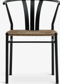 RANGSTRUP + TAGMARKMesa RANGSTRUP Ø130 natural/negro + 4 sillas TAGMARK Conjuntos Mesa Y Sillas De Jardín