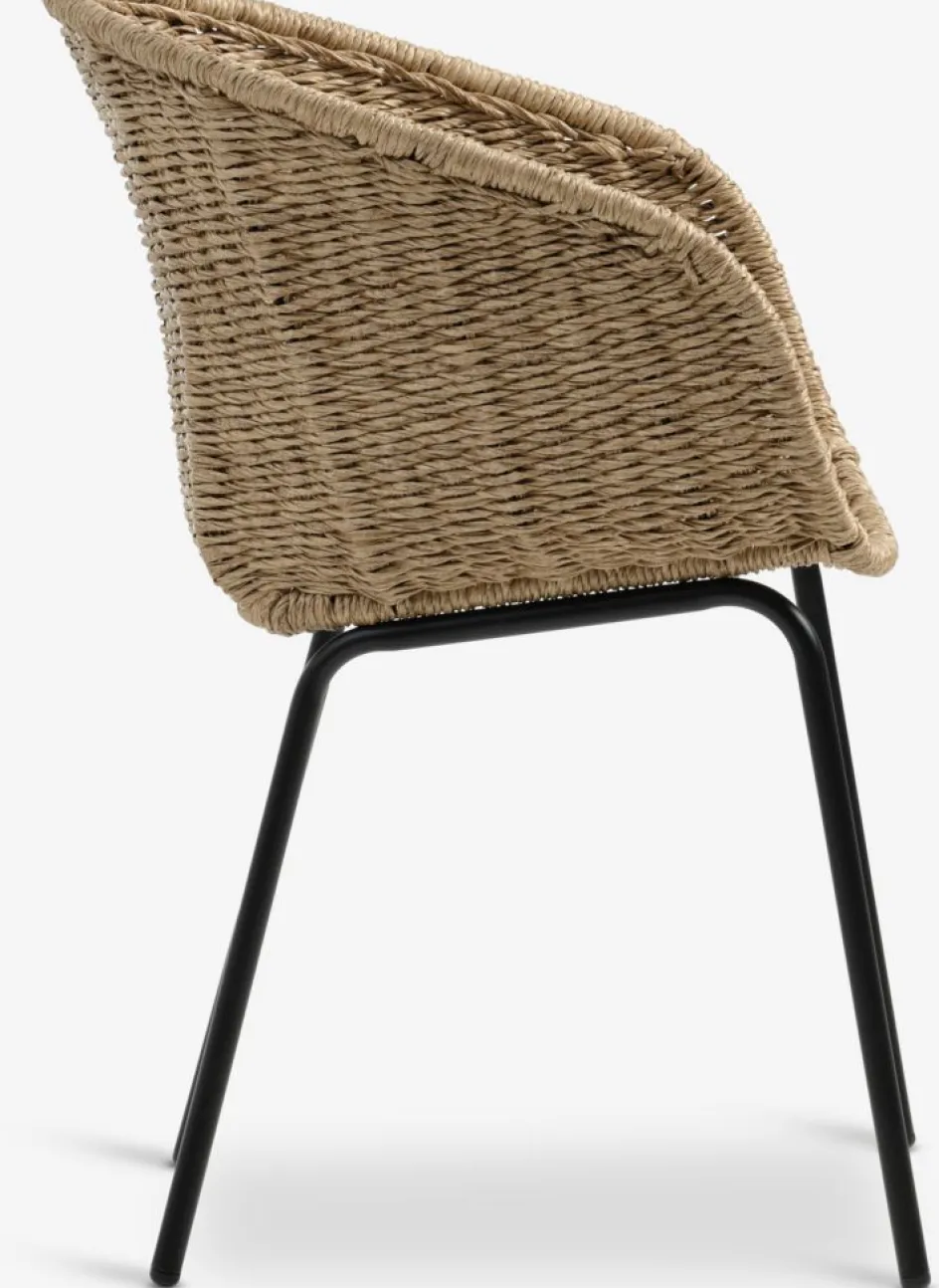 Sale RANGSTRUP + TUERNEMesa RANGSTRUP Ø130 + 4 sillas TUERNE natural Conjuntos Mesa Y Sillas De Jardín