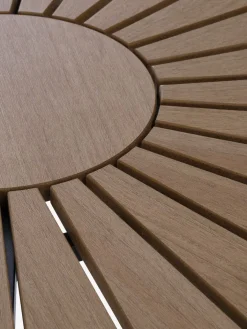 Sale RANGSTRUP + TUERNEMesa RANGSTRUP Ø130 + 4 sillas TUERNE natural Conjuntos Mesa Y Sillas De Jardín