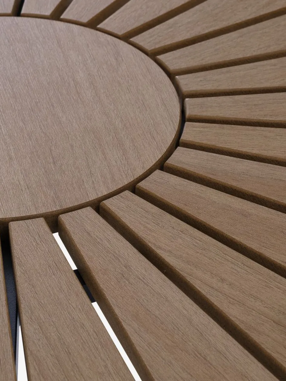 Sale RANGSTRUP + TUERNEMesa RANGSTRUP Ø130 + 4 sillas TUERNE natural Conjuntos Mesa Y Sillas De Jardín