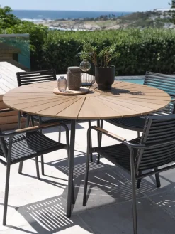 Online RANGSTRUPMesa de jardín RANGSTRUP Ø130 natural/negro Mesas De Jardín
