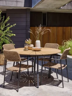 Online RANGSTRUPMesa de jardín RANGSTRUP Ø130 natural/negro Mesas De Jardín