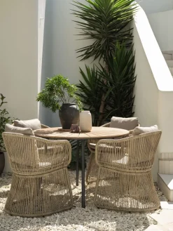 Best RANGSTRUPMesa de jardín RANGSTRUP Ø110 natural/negro Mesas De Jardín