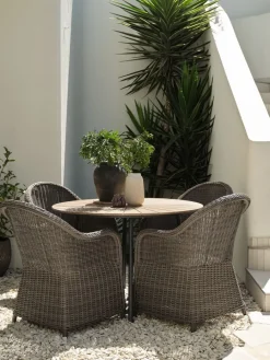 Best RANGSTRUPMesa de jardín RANGSTRUP Ø110 natural/negro Mesas De Jardín
