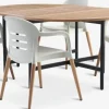 Outlet RENA + NYLENDIAMesa RENA L54/175 madera dura + 4 sillas NYLENDIA beis Conjuntos Mesa Y Sillas De Jardín