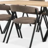 Best ROSLEV + HINDEVADMesa ROSLEV L140 roble natural + 4 HINDEVAD marrón claro Mesas De Comedor|Conjuntos De Comedor