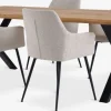 Online ROSLEV + PURHUSMesa ROSLEV L200 roble natural + 4 PURHUS blanco crudo/negro Mesas De Comedor|Conjuntos De Comedor