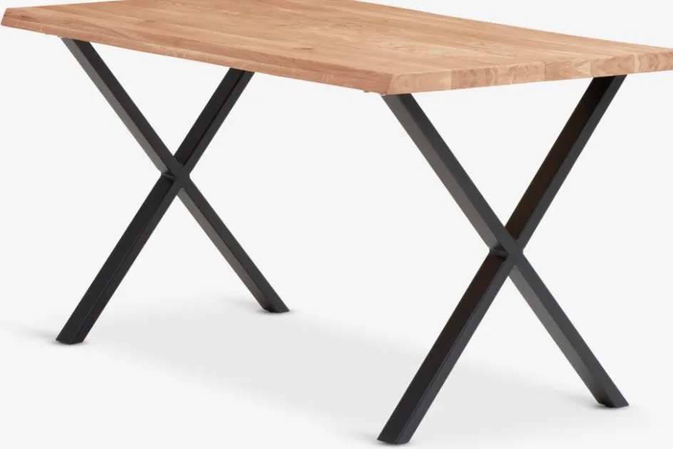Sale ROSLEVMesa de comedor ROSLEV 80×140 roble natural/negro Mesas De Comedor