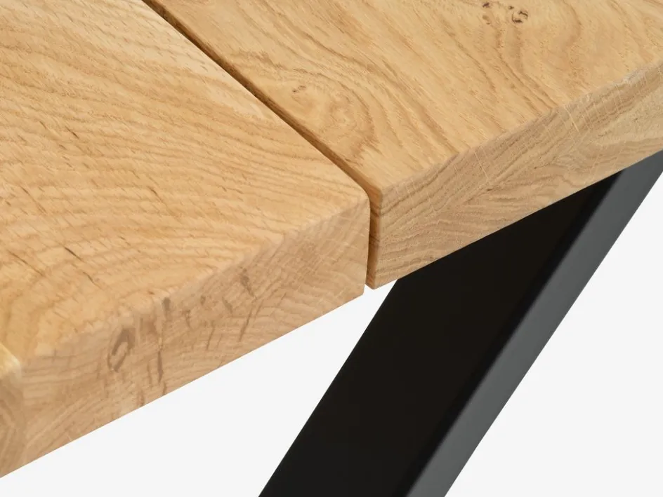 Sale ROSLEVMesa de comedor ROSLEV 80×140 roble natural/negro Mesas De Comedor