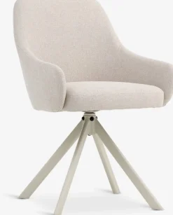 Online ROSTRUPSilla de comedor ROSTRUP giratoria tela beis Sillas De Comedor
