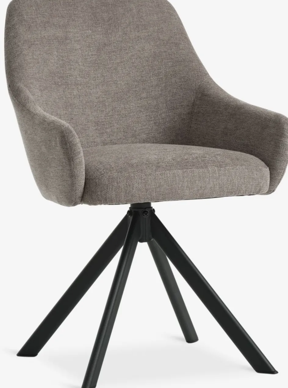 Clearance ROSTRUPSilla de comedor ROSTRUP giratoria tela /negro Sillas De Comedor
