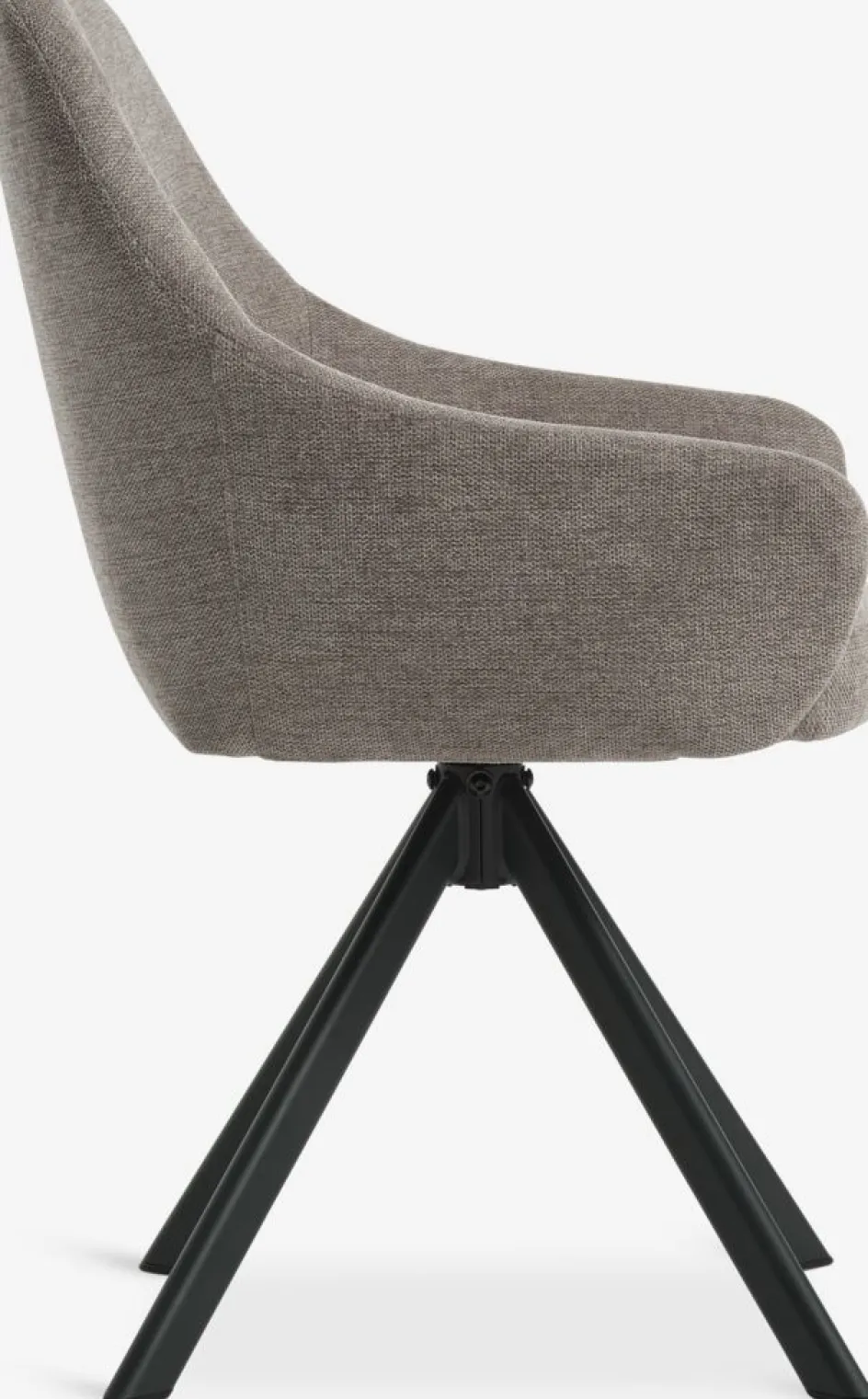 Clearance ROSTRUPSilla de comedor ROSTRUP giratoria tela /negro Sillas De Comedor