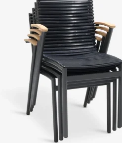 Online SADBJERGSilla apilable SADBJERG negro Sillas De Jardín