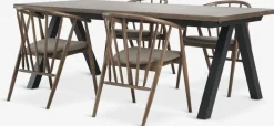 Outlet SANDBY + LYKSBORGMesa SANDBY L210 roble oscuro + 4 LYKSBORG roble oscuro Mesas De Comedor|Conjuntos De Comedor