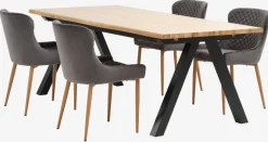 Hot SANDBYMesa de comedor SANDBY 100x210 roble natural/negro Mesas De Comedor