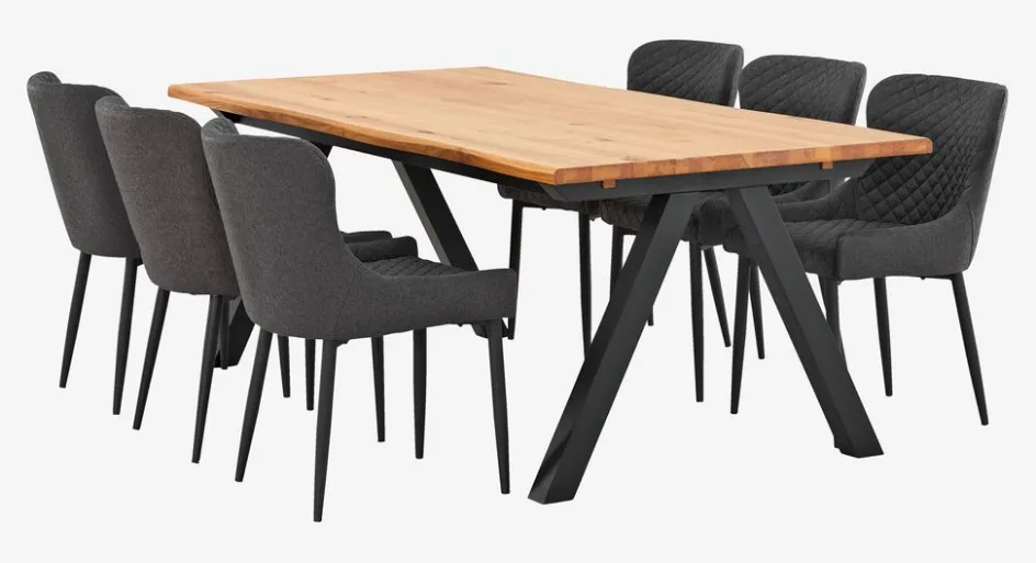 Hot SANDBYMesa de comedor SANDBY 100x210 roble natural/negro Mesas De Comedor