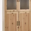 Sale SANDBYVitrina SANDBY 2 puertas roble natural/negro Vitrinas|Vitrinas