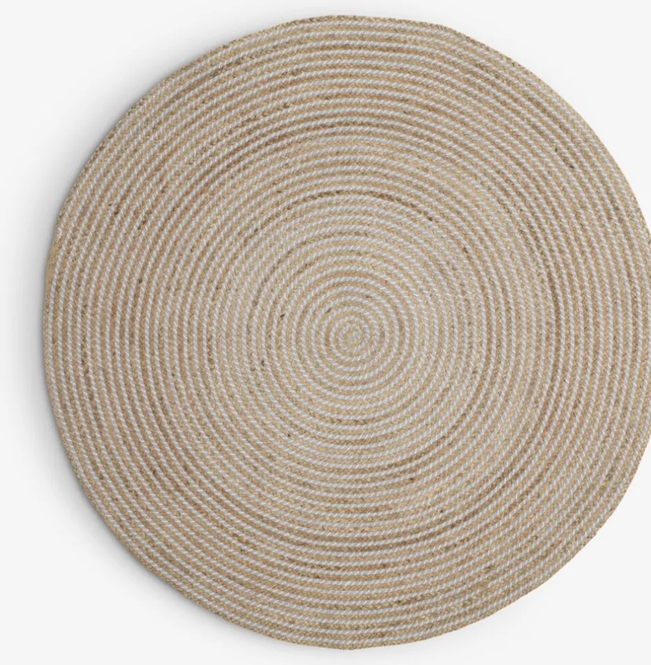 Clearance SANDELTREAlfombra SANDELTRE Ø120 natural/gris Alfombras Pequeñas|Alfombras