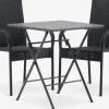 Clearance SANDVIKA + GUDHJEMMesa SANDVIKA L65 + 2 sillas GUDHJEM negro Conjuntos Mesa Y Sillas De Jardín