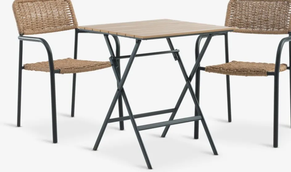 Clearance SANDVIKA + ORKANGERMesa SANDVIKA L65 + 2 sillas ORKANGER Conjuntos Mesa Y Sillas De Jardín