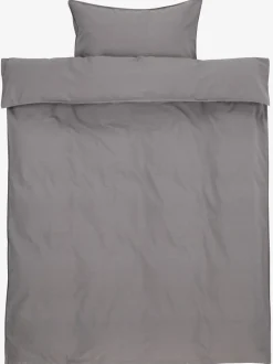 Clearance SANNEGOLDJuego funda nórdica algodón lavado SANNE 155x220 gris Juegos De Funda Nórdica