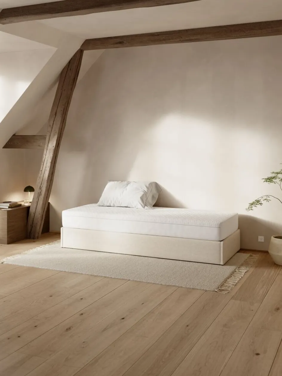 Clearance SEDENCanapé SEDEN 90x190 apertura lateral tela beis Camas Con Almacenaje|90 X 190 Cm