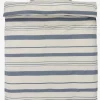 Outlet SILJEGOLDJuego funda nórdica hilo teñido SILJE 155x220 azul marino Juegos De Funda Nórdica