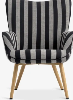 Clearance SIMESTEDSillón SIMESTED rayas tela negro/beis Sillones