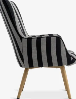 Clearance SIMESTEDSillón SIMESTED rayas tela negro/beis Sillones