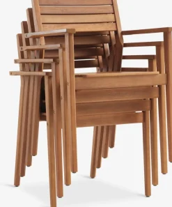 Sale SIRDAL + HAMRAMesa SIRDAL L149 + 4 sillas HAMRA madera dura Conjuntos Mesa Y Sillas De Jardín