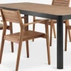 Clearance SIRDAL + HAMRAMesa SIRDAL L211 + 4 sillas HAMRA madera dura Conjuntos Mesa Y Sillas De Jardín