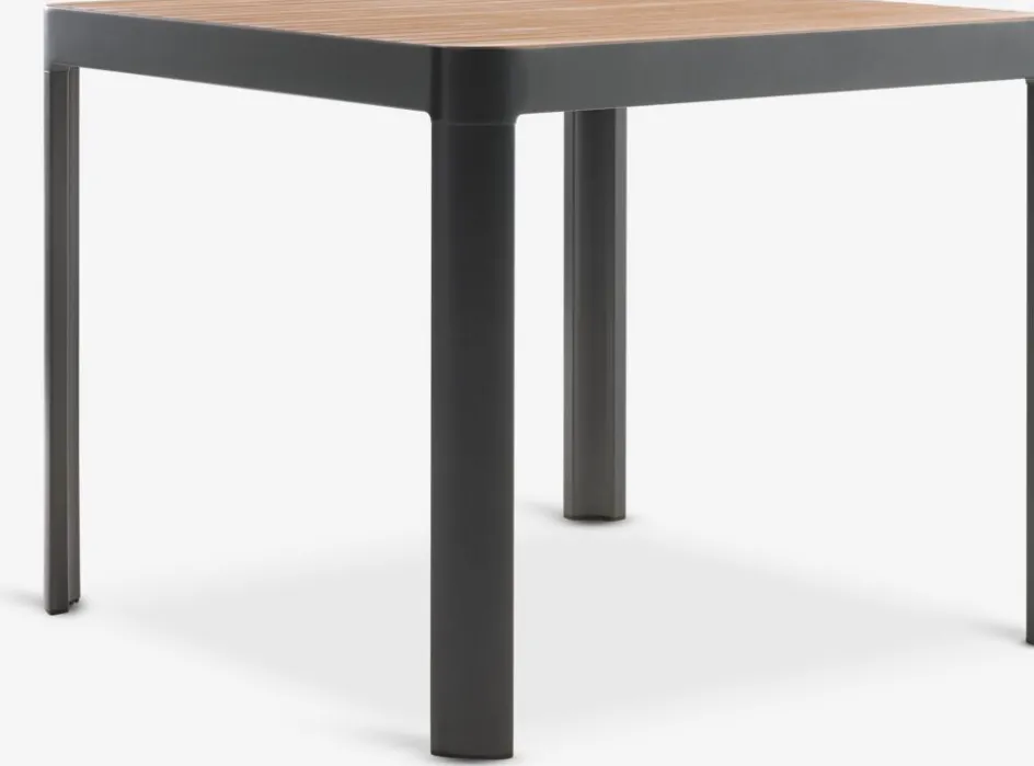 SIRDAL + SIRDALMesa SIRDAL L91 madera dura + 4 sillas SIRDAL gris Conjuntos Mesa Y Sillas De Jardín