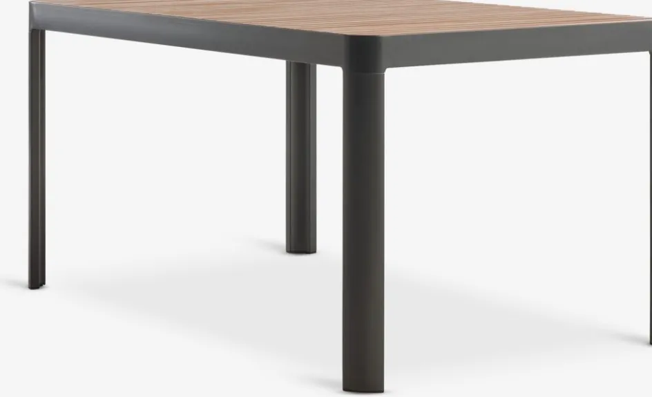 Hot SIRDAL + SIRDALMesa SIRDAL L149 madera dura + 4 sillas SIRDAL gris Conjuntos Mesa Y Sillas De Jardín