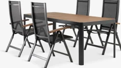 Best SIRDAL + SIRDALMesa SIRDAL L211 madera dura + 4 sillas SIRDAL gris Conjuntos Mesa Y Sillas De Jardín