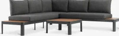 Hot SIRDALConjunto muebles jardín SIRDAL 5 plazas gris oscuro Conjuntos Mesa Y Sillas De Jardín|Muebles De Jardín