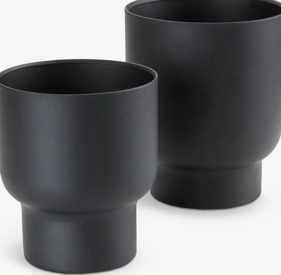 Hot SKADEMacetero SKADE Ø16/14 negro juego de 2 Maceteros