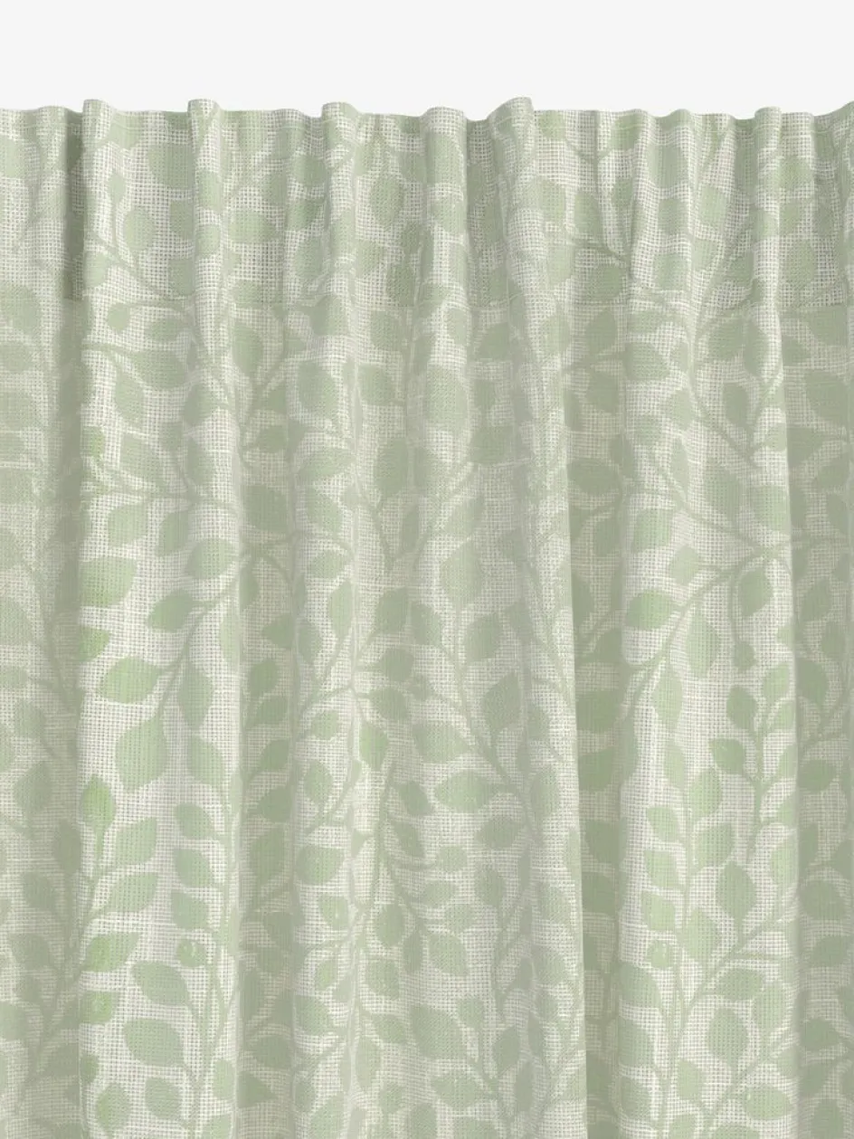 Hot SKASENCortina SKASEN 1x140x300 hojas verde empolvado Cortinas Traslúcidas