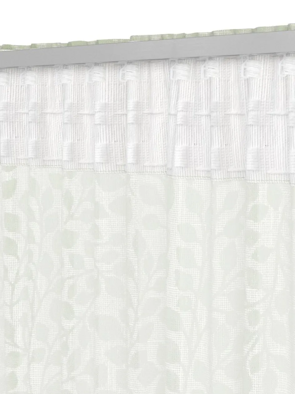Hot SKASENCortina SKASEN 1x140x300 hojas verde empolvado Cortinas Traslúcidas