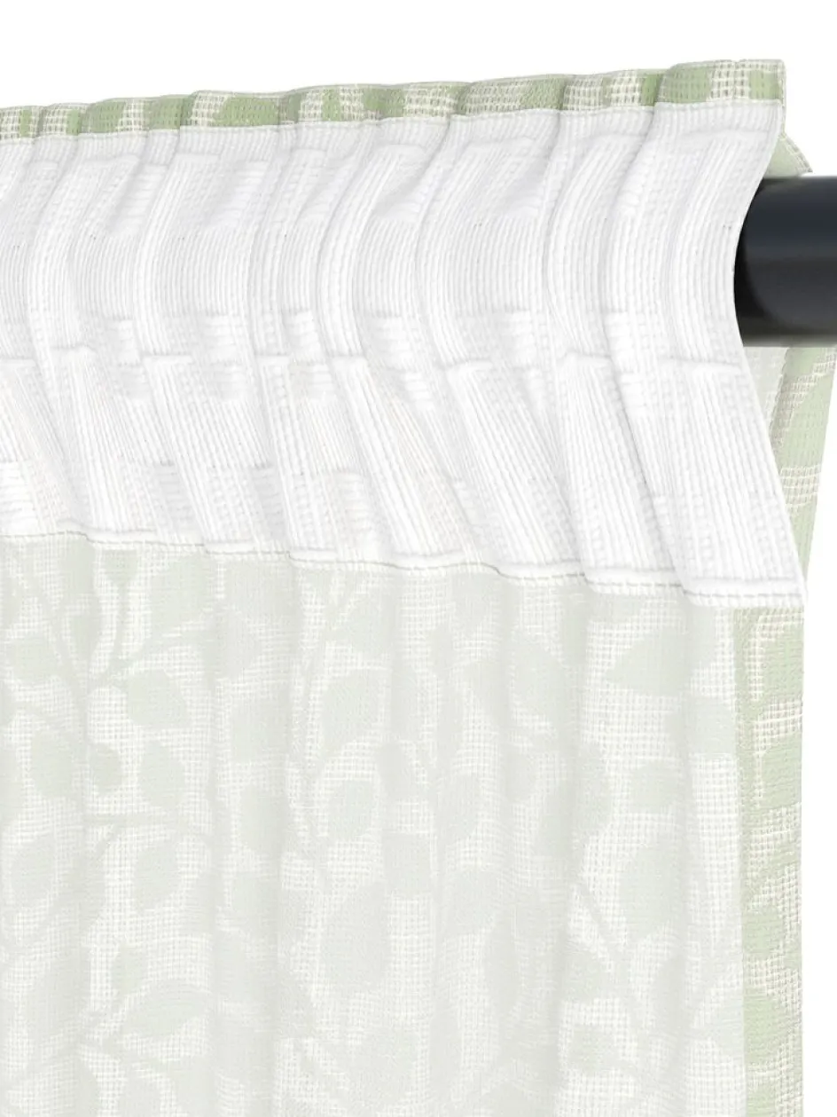 Hot SKASENCortina SKASEN 1x140x300 hojas verde empolvado Cortinas Traslúcidas